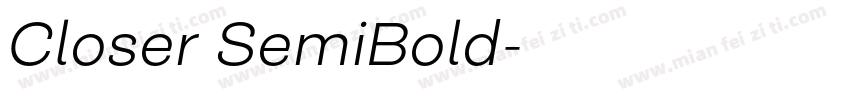 Closer SemiBold字体转换
